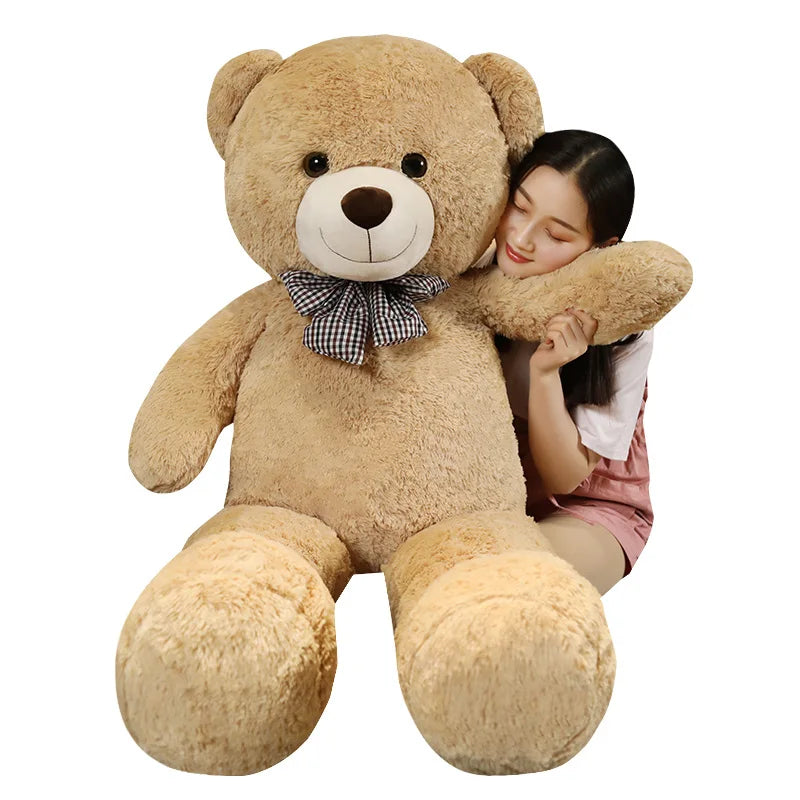 Giant 105cm Soft Teddy Bear Hugging Pillow Children Gift Light brown 105cm - Tophatter Daily Deals