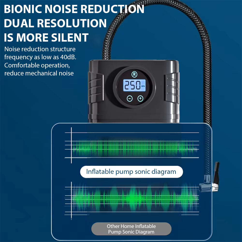 Portable 120 PSI Cordless Air Compressor – Tire Inflator for Car, Bike & Motorcycle Automotive - Tophatter Daily Deals