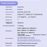 PC Case Glass Side ATX M ATX ITX Support 360mm Radiator - Tophatter Daily Deals