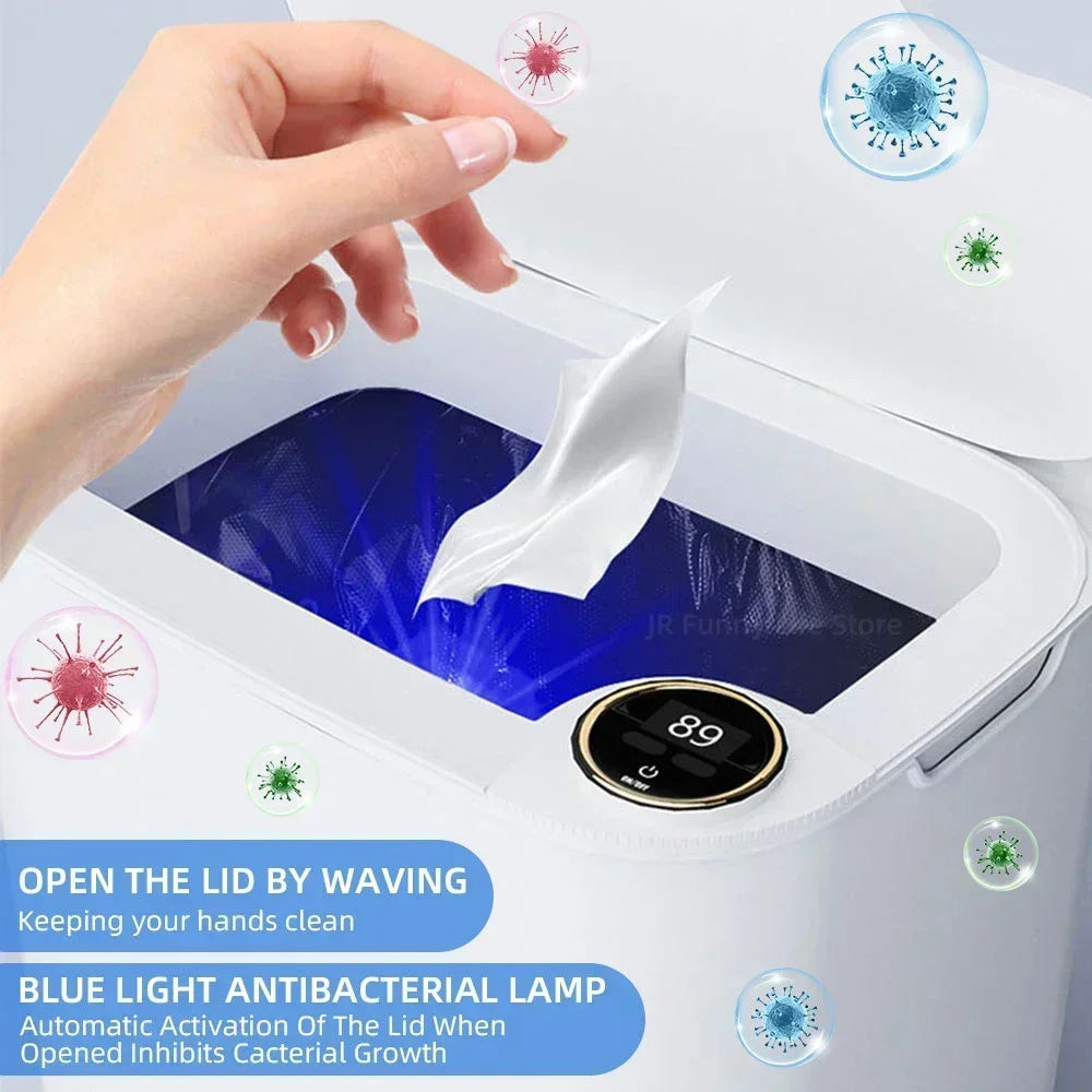Smart Sensor Trash Can 18L With Display Type C Recharge - Tophatter Daily Deals