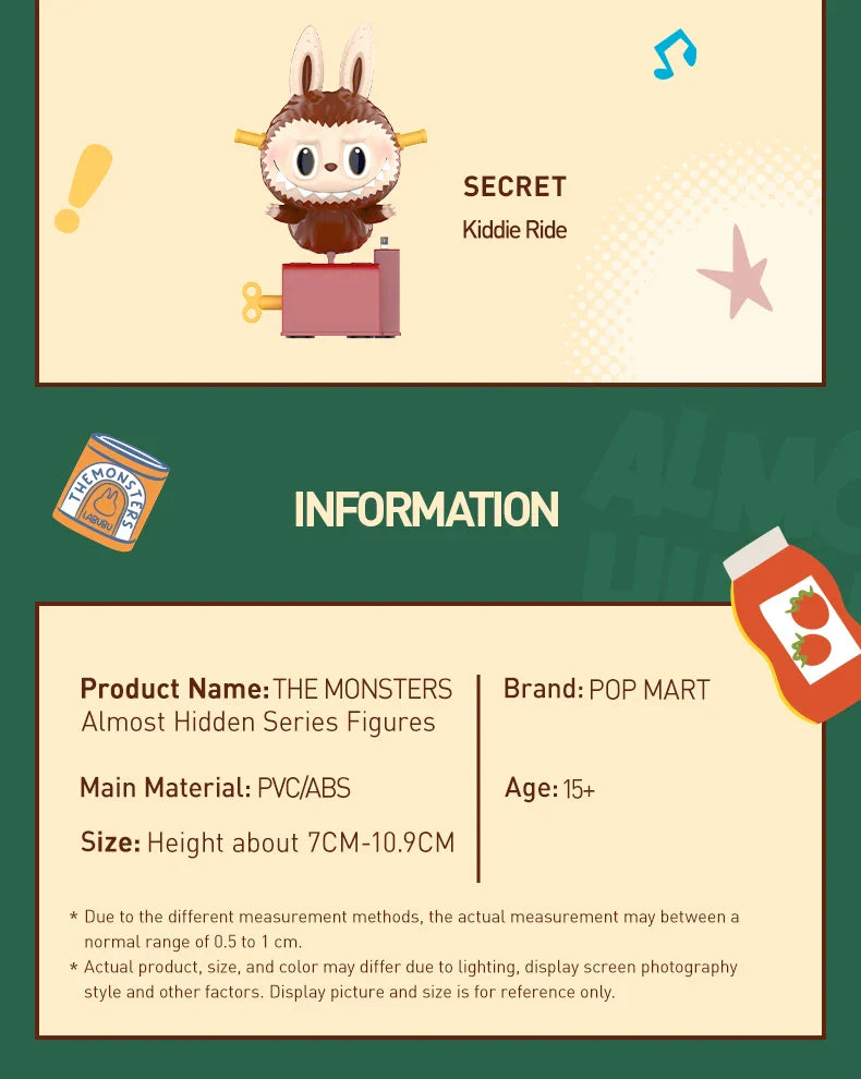 Genuine Pop Mart The Monsters Labubu Almost Hidden Series Mystery Box Figurine Mythical - Tophatter Daily Deals