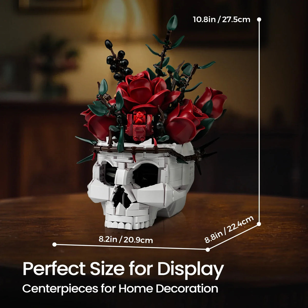 Skull Bouquet Building Set Gothic Home Decor Halloween - Tophatter Daily Deals