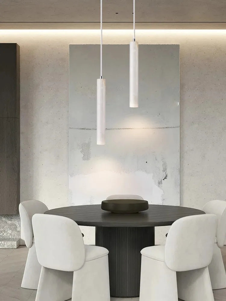 Japandi LED Pendant Lamp Wood Tube Japan Style Bedroom Light - Tophatter Daily Deals