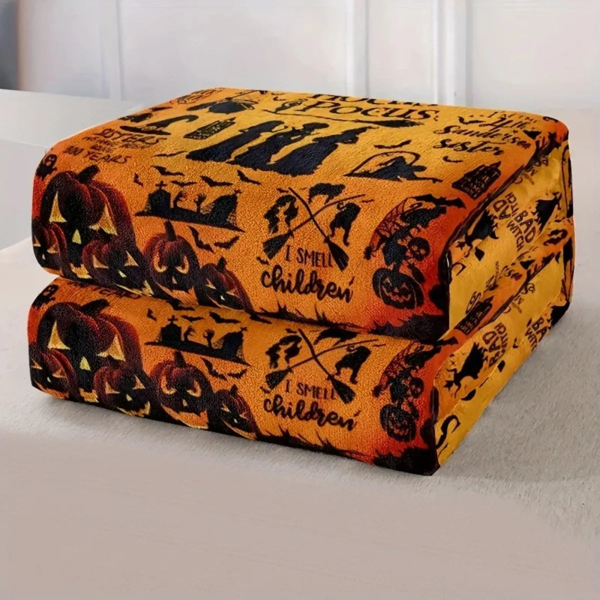 Hocus Pocus Flannel Throw Blanket Halloween 2025 Cozy - Tophatter Daily Deals