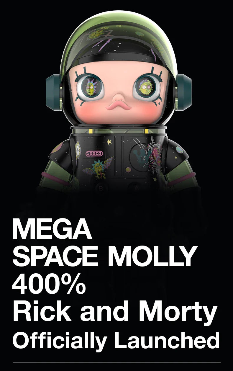 Genuine Pop Mart Mega Space Molly 400% Rick and Morty Limited Edition Figure Outer Space - Tophatter Daily Deals
