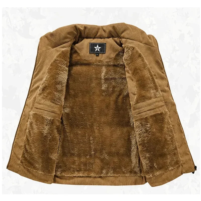 Insulating Mens Fleece Vest - Quilted Corduroy, Casual - Tophatter Daily Deals