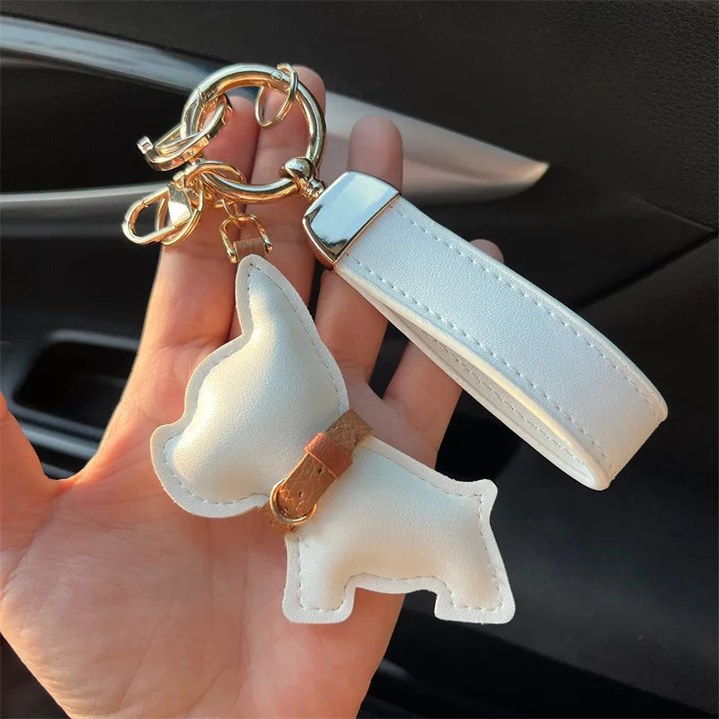 Leather Dog Keychain Car Charm Bag Hanging Accessory 02 - Tophatter Daily Deals