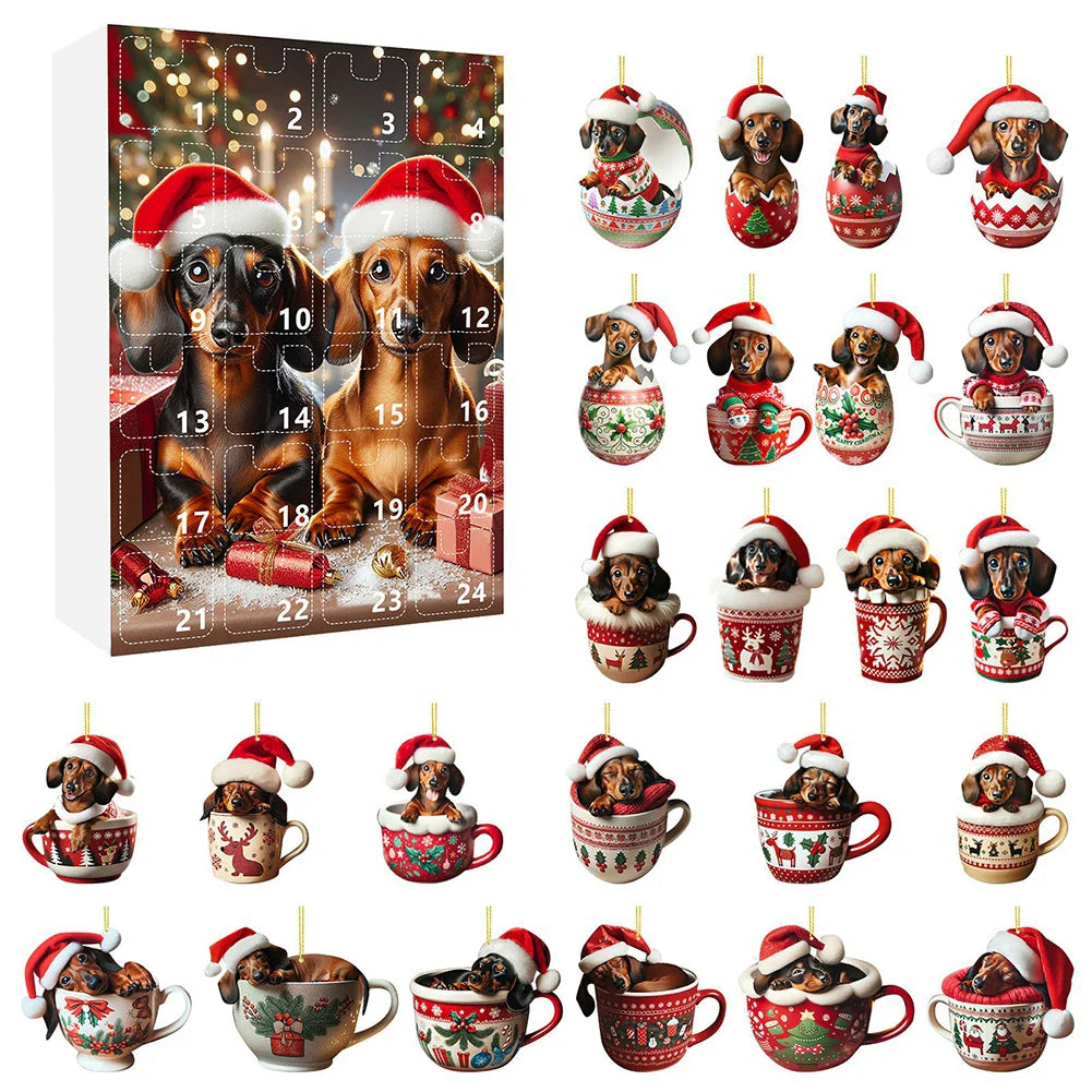 24 Day Advent Calendar With Figure Ornaments - Tophatter Daily Deals