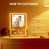 Customized Spotify Music Plaque Gifts For Anniversary Day Personalized Acrylic Photo Frame Lamp Custom Romantic Birthday Gifts - Tophatter Daily Deals