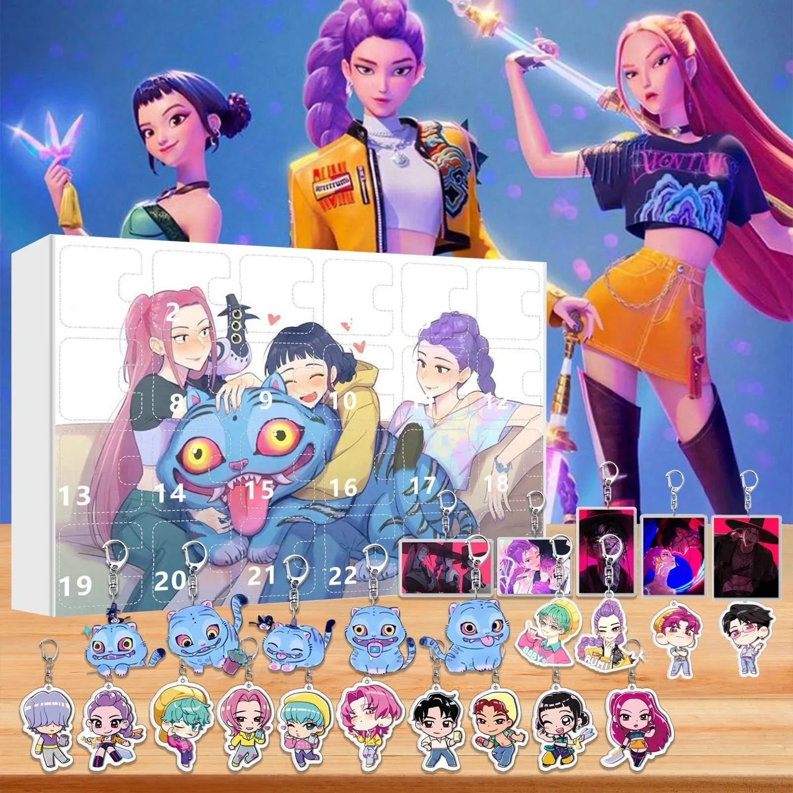 Kpop Advent Calendar 24 Day Demon Hunters Keychain Gift - Tophatter Daily Deals