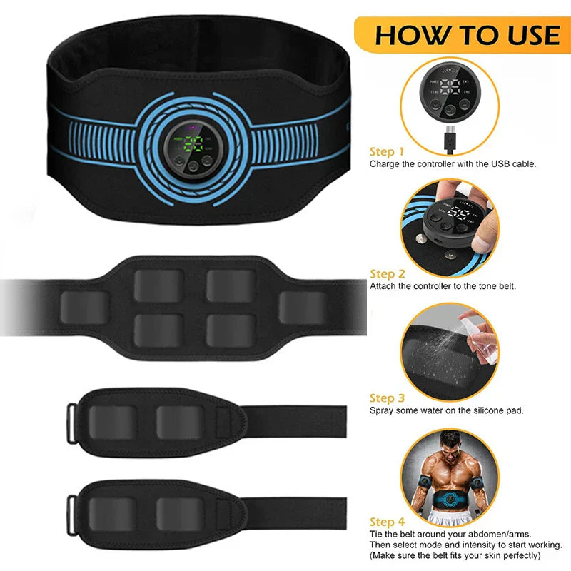 Smart EMS Arm Muscle Trainer Blue Fitness - Tophatter Daily Deals