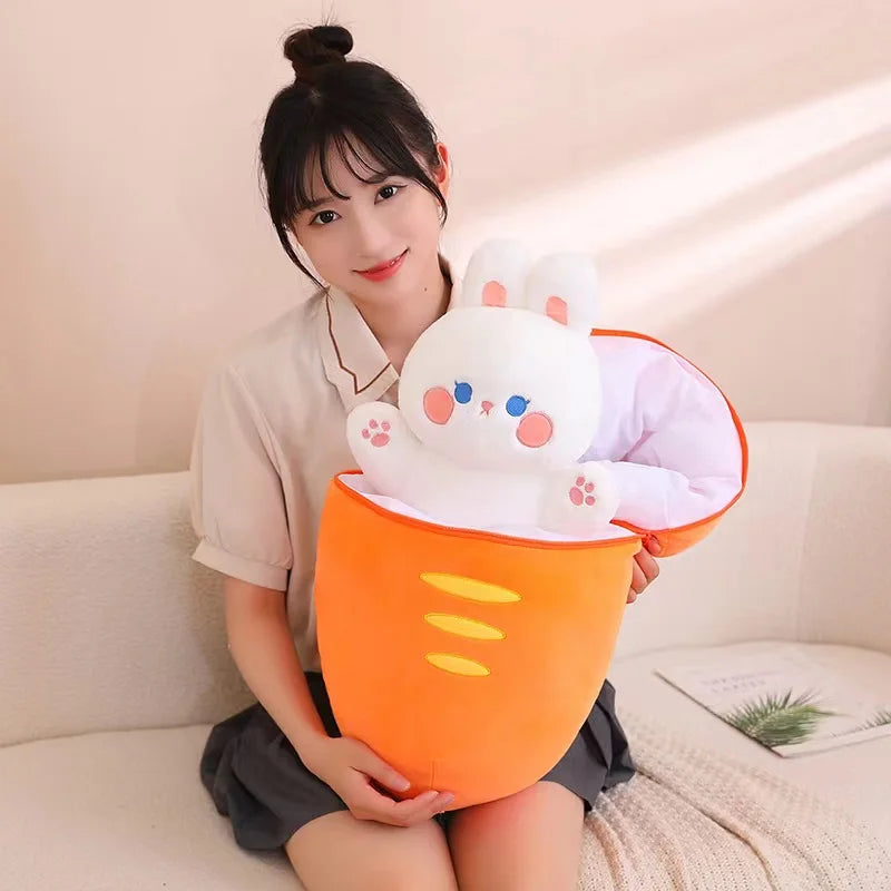 Bunny Taiyaki Plush Toys Cute Strawberry Pig Rabbits Animals - Tophatter Daily Deals
