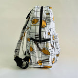 Sanrio Gudetama White Backpack Rucksack Schoolbags Travel Lazy Egg Food - Tophatter Daily Deals
