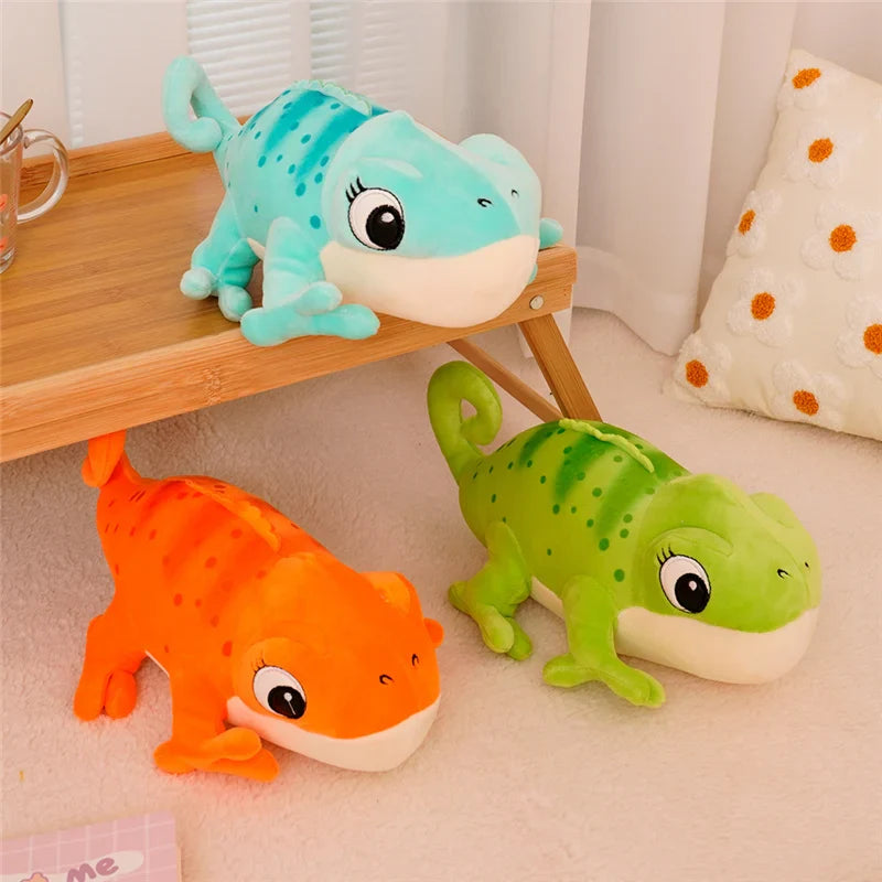 Plush Chameleon Pillow 30cm Cartoon Reptile Cozy Gift - Tophatter Daily Deals