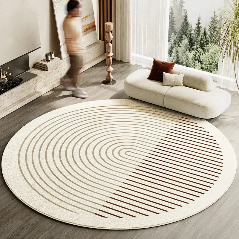 Japanese Round Striped Rug Thick Washable Nonslip Mat - Tophatter Daily Deals