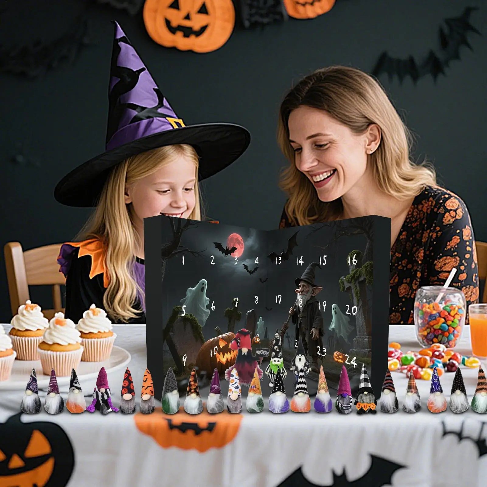 Gnome Countdown Calendar 24 Day Halloween Decor 2025 - Tophatter Daily Deals