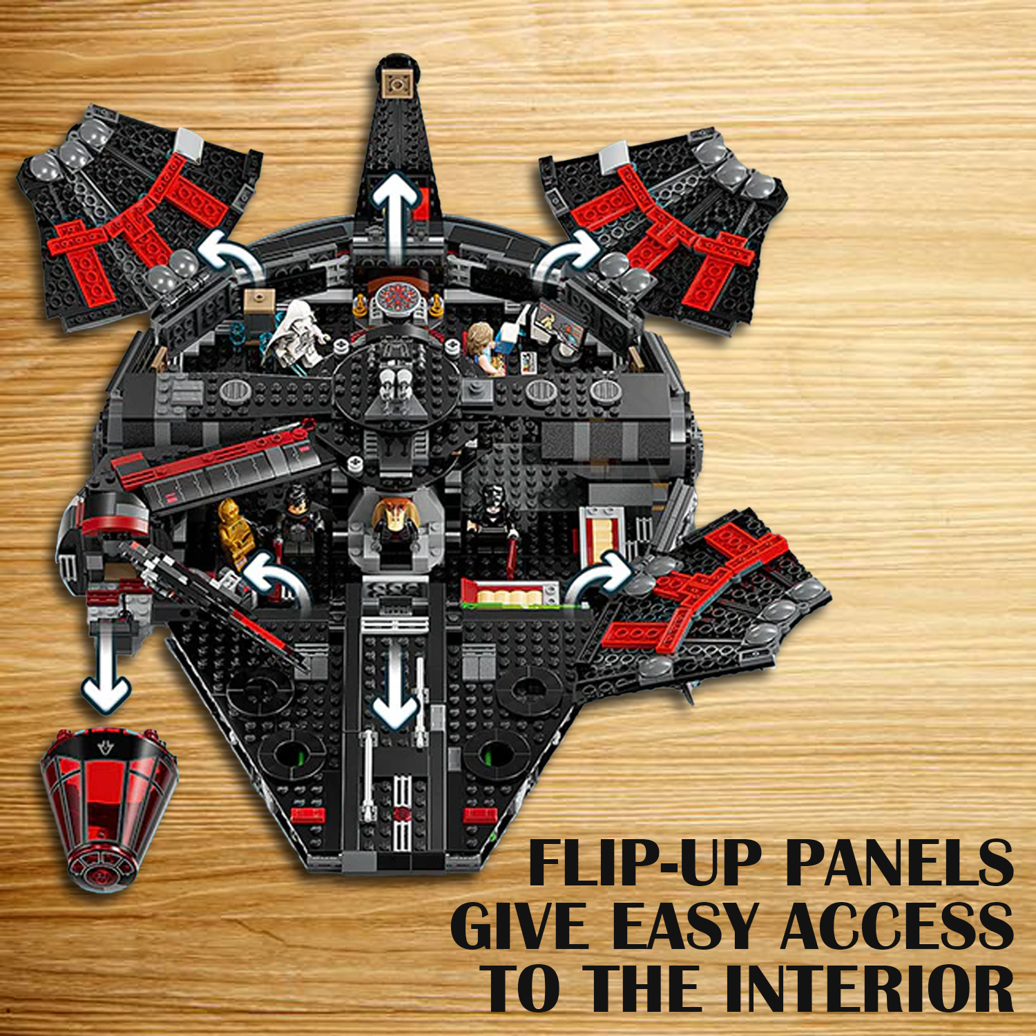 Dark Millennium Falcon – Star Wars the Dark Falcon 75389 With Figrues Rebuild The Galaxy Dark millennium falcon - Tophatter Daily Deals