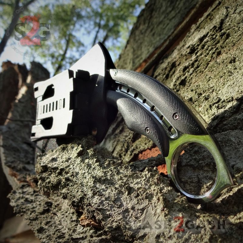 Scorpion Claw Karambit Knife - Mirror Chrome G10 w/ Kydex Sheath Knife-Fixed - Tophatter Daily Deals