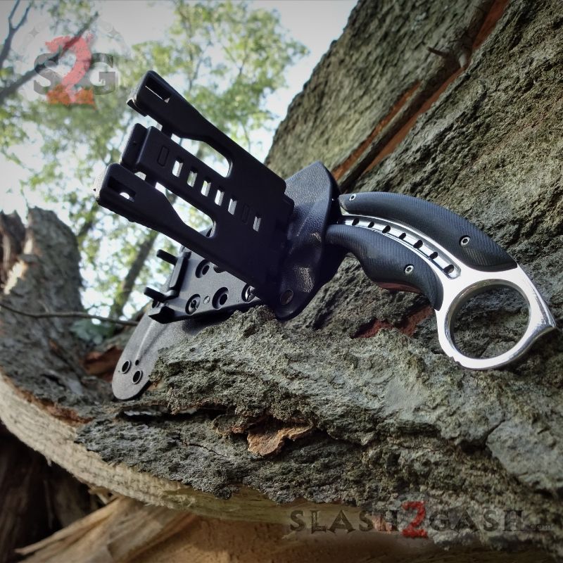 Scorpion Claw Karambit Knife - Mirror Chrome G10 w/ Kydex Sheath Knife-Fixed - Tophatter Daily Deals