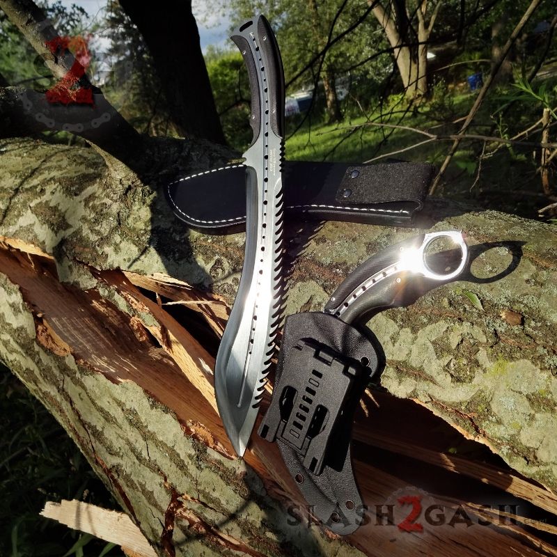 Scorpion Claw Karambit Knife & Kukri Machete - 2PC Set SAVE 20% Knife-Fixed - Tophatter Daily Deals