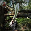 Scorpion Kukri Machete Knife - Satin 9Cr18MoV w/ Leather Sheath Knife-Machete - Tophatter Daily Deals