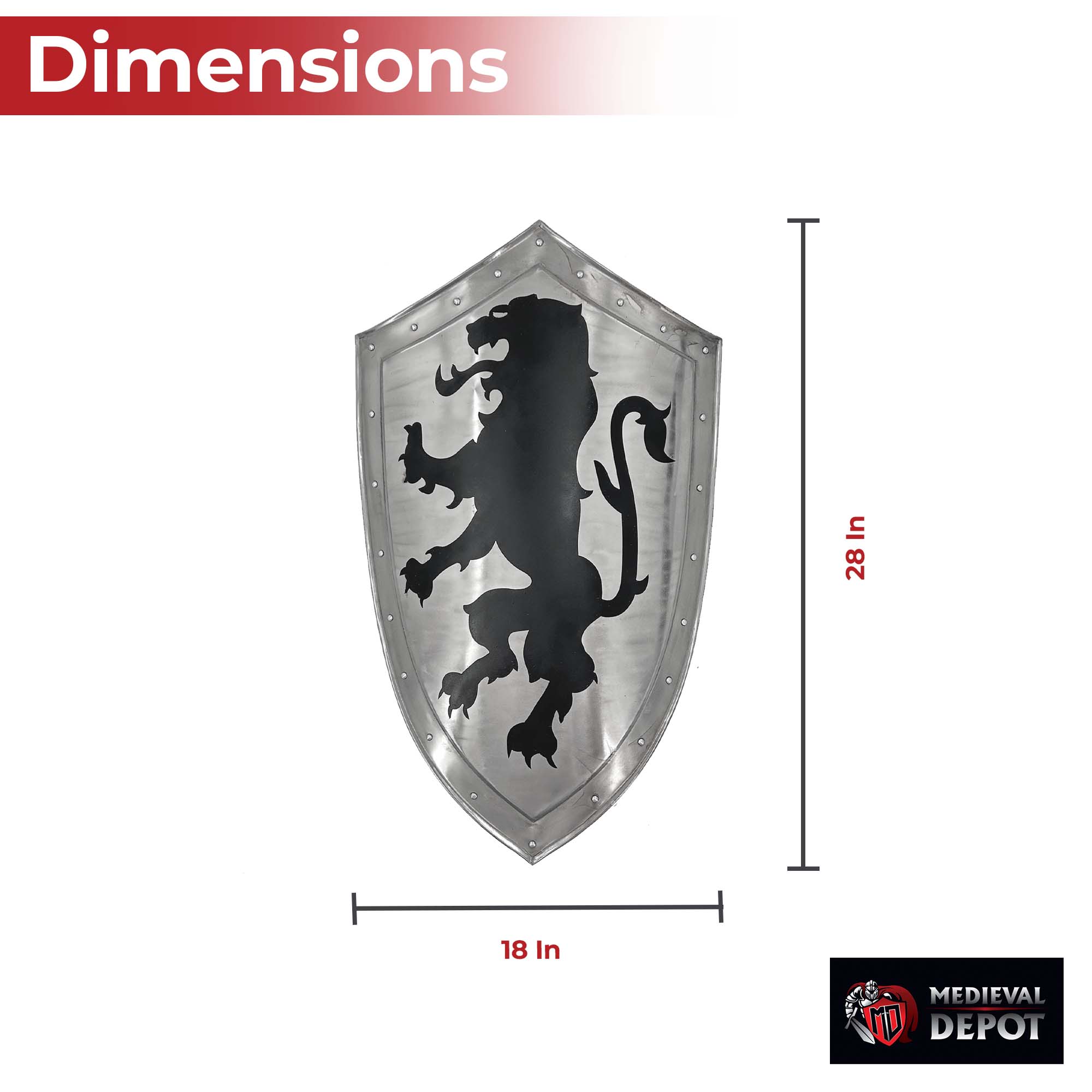 Scottish Rampant Lion Crusader Shield Shield - Tophatter Daily Deals