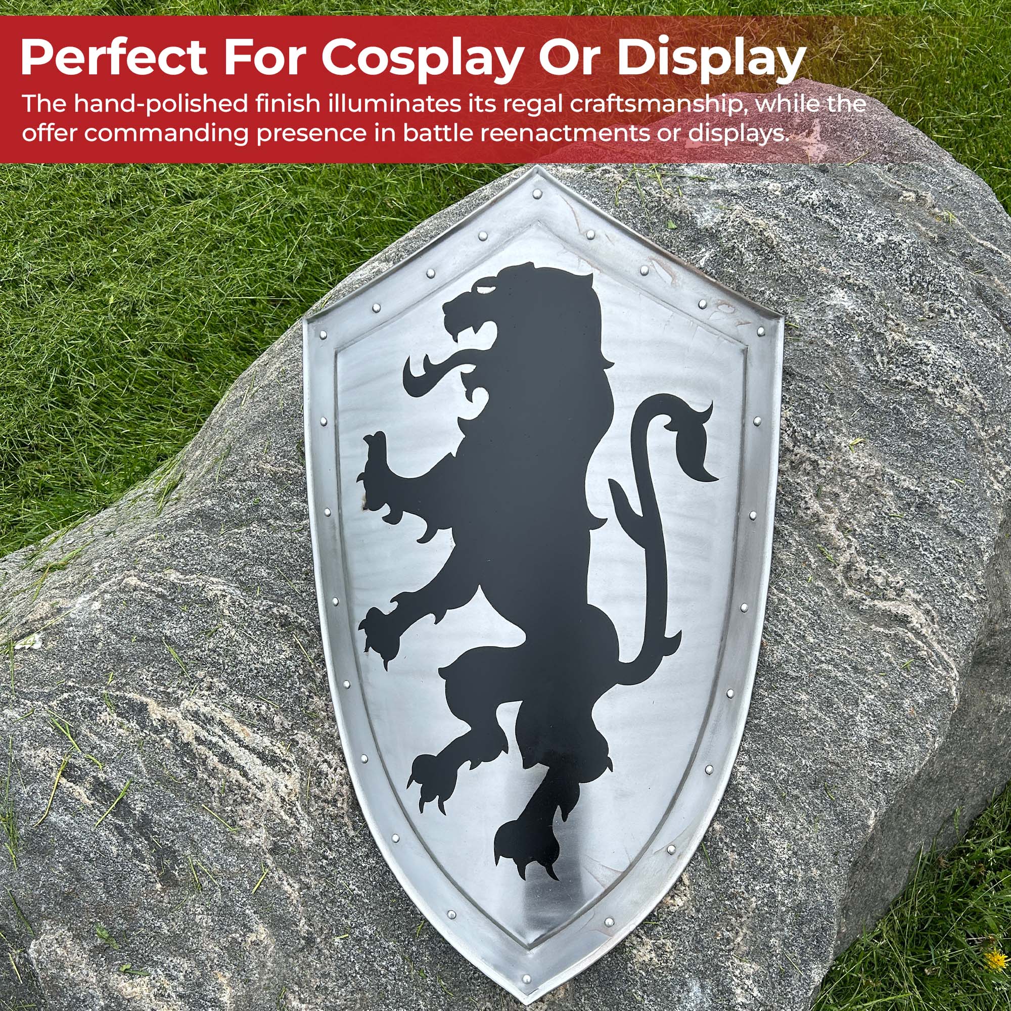 Scottish Rampant Lion Crusader Shield Shield - Tophatter Daily Deals