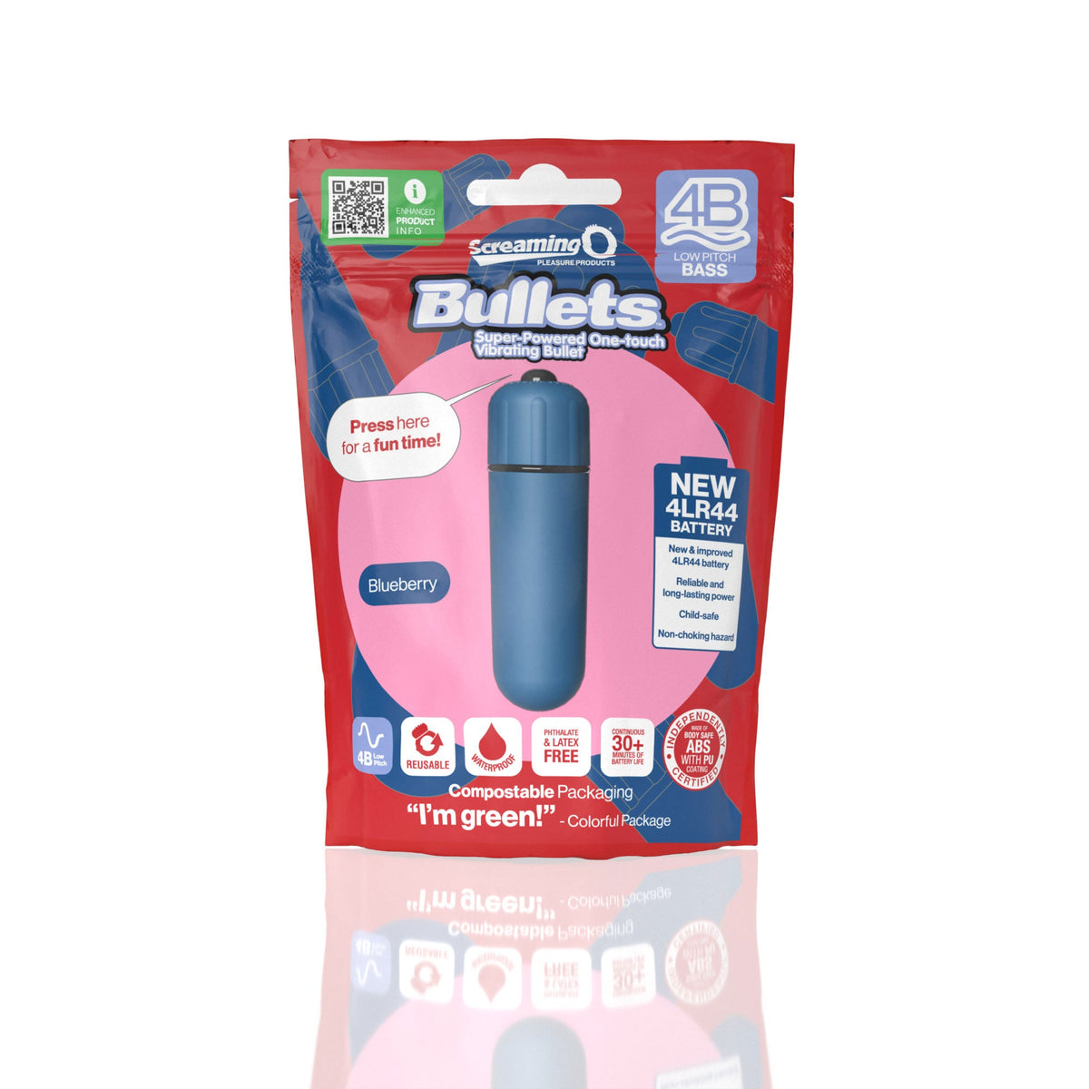 Bullets 4B Low Pitch Bass (Blueberry) > Vibrators > Mini Vibrators - Tophatter Daily Deals