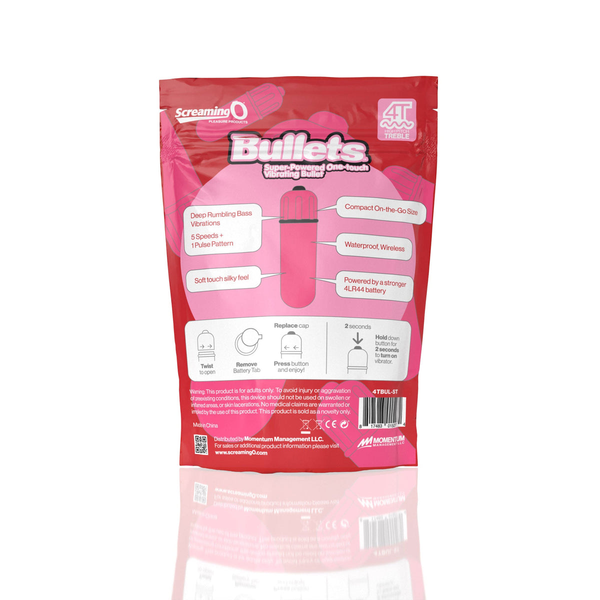 Bullets 4T High Pitch Treble (Strawberry) > Vibrators > Mini Vibrators - Tophatter Daily Deals