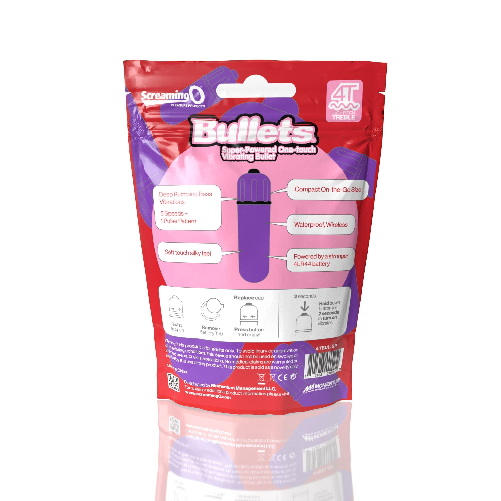 Bullets 4T High Pitch Treble (Grape) > Vibrators > Mini Vibrators - Tophatter Daily Deals