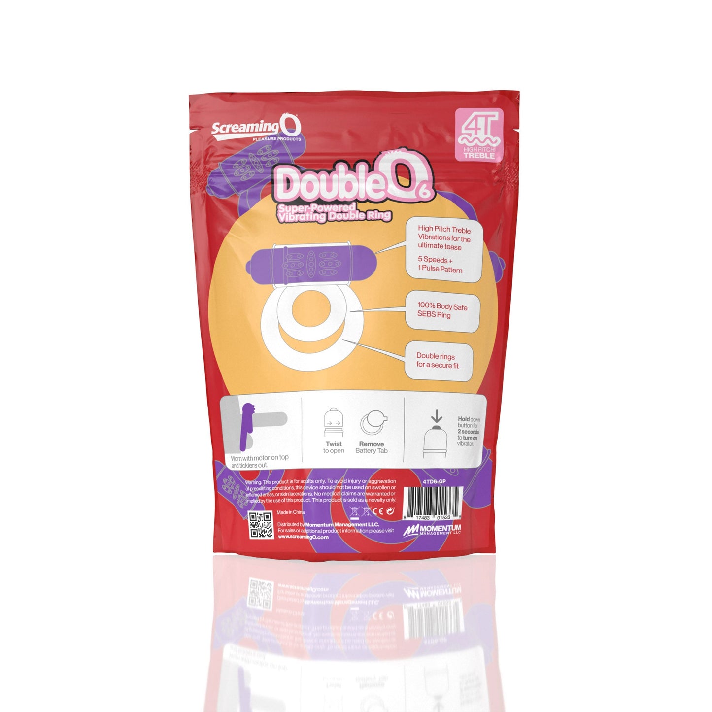 Double O 6 4T High Pitch Treble (Grape) > Cock Ring > Vibrating - Tophatter Daily Deals