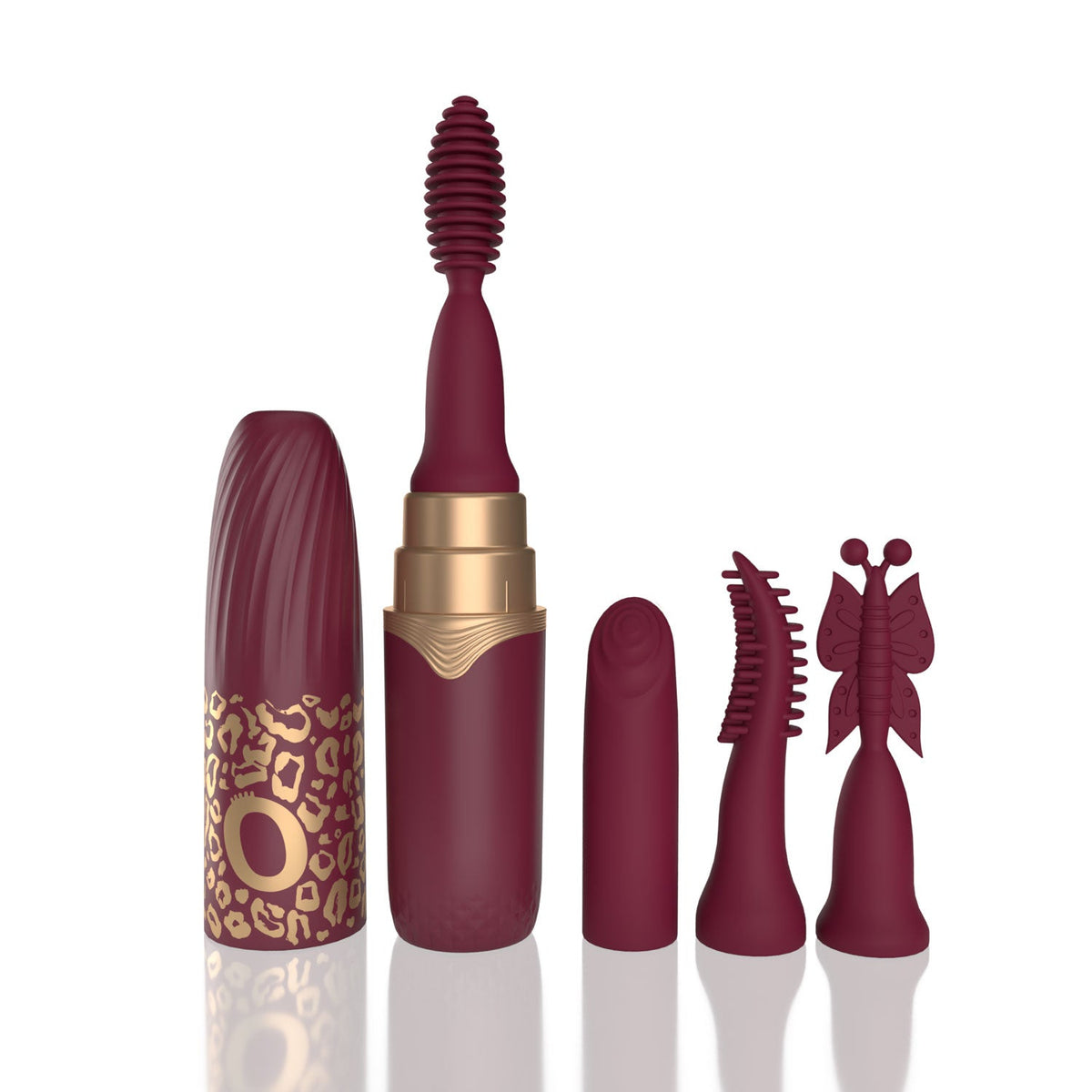 Premium Lipstick Vibe – Rechargeable Waterproof Vibrator with Interchangeable Tips > Vibrators > Mini Vibrators - Tophatter Daily Deals