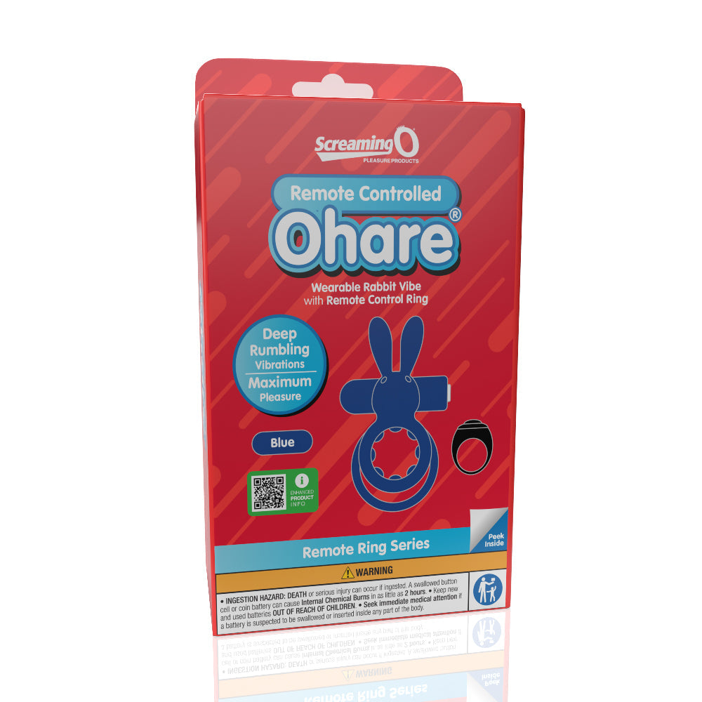 Ohare Remote Control (Blue) – Waterproof Rechargeable Wearable Rabbit Vibrator with Double-Ring Design > Sex Toys > Couples Toys - Tophatter Daily Deals