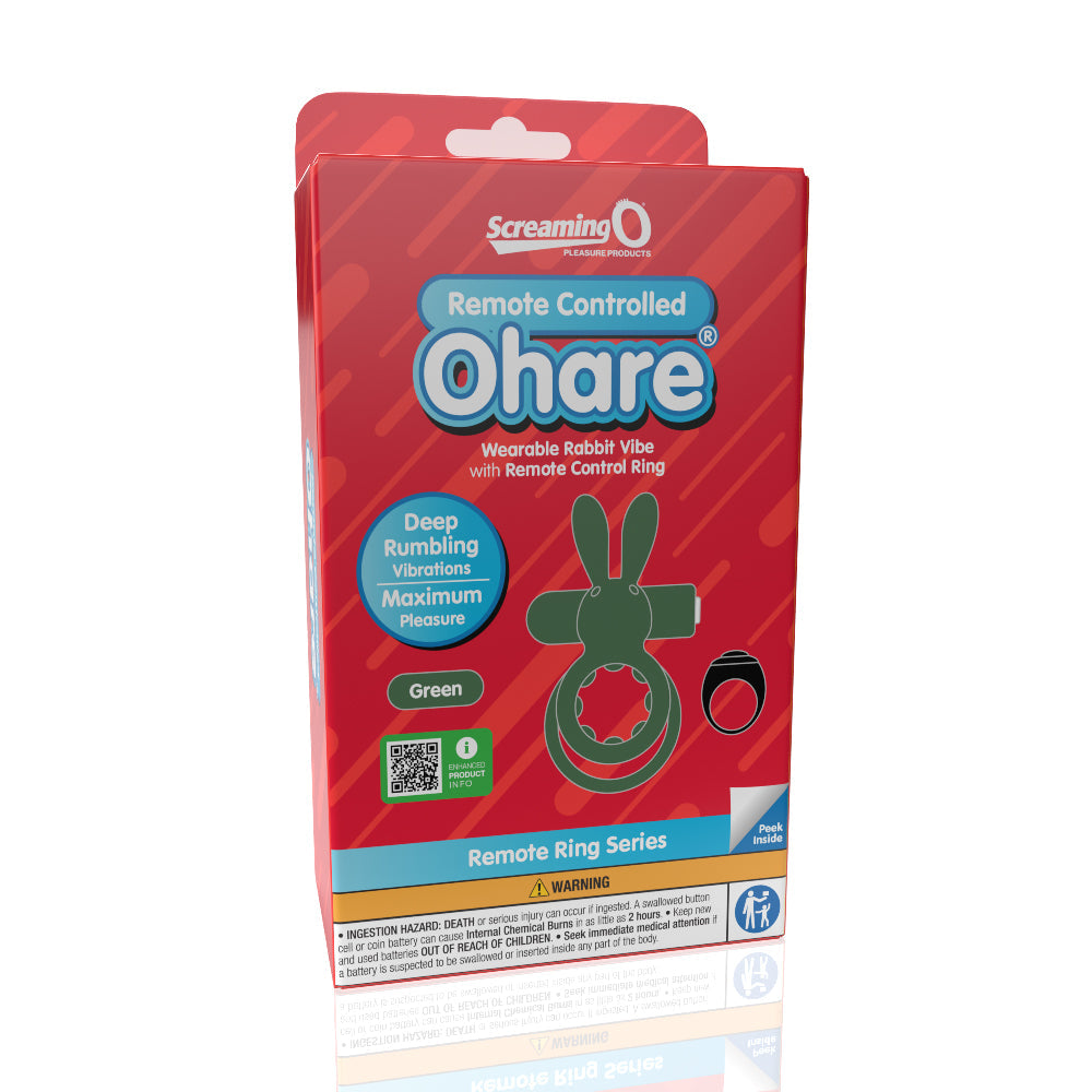 Ohare Remote Control (Green) – Waterproof Rechargeable Wearable Rabbit Vibrator with Double-Ring Design > Sex Toys > Couples Toys - Tophatter Daily Deals