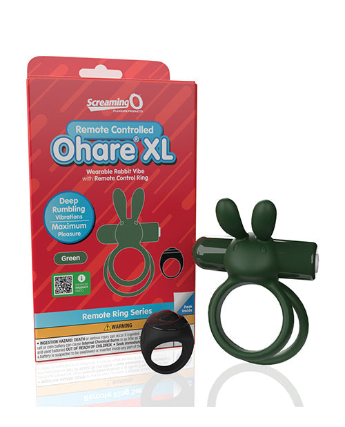 Ohare XL (Green) – Rechargeable Waterproof Remote-Controlled Rabbit Vibrator with Double-Ring Design > Sex Toys > Couples Toys - Tophatter Daily Deals
