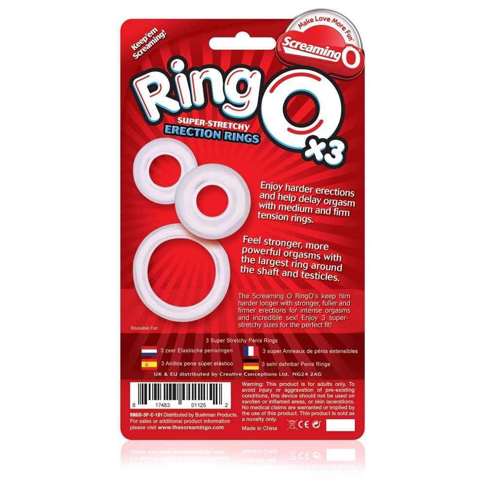 Ringo X3 Cock Rings Mixed Pack - Clear > Cock Ring > Sets - Tophatter Daily Deals