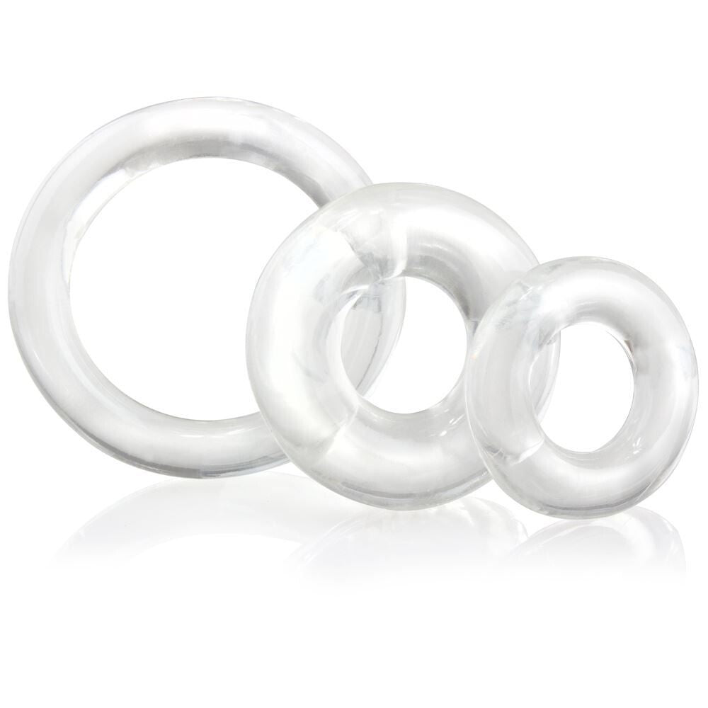 Ringo X3 Cock Rings Mixed Pack - Clear > Cock Ring > Sets - Tophatter Daily Deals
