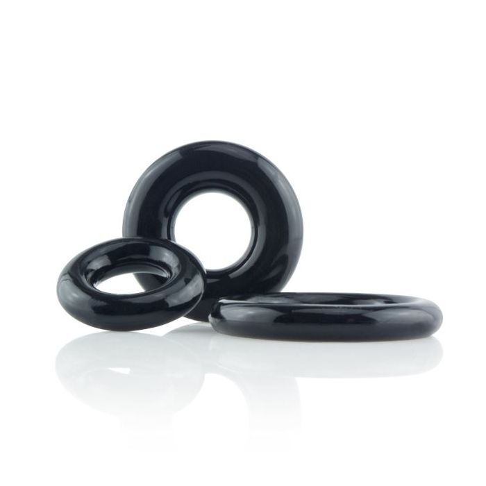 RingO X3 Cock Rings Mixed Pack - Black > Cock Ring > Sets - Tophatter Daily Deals