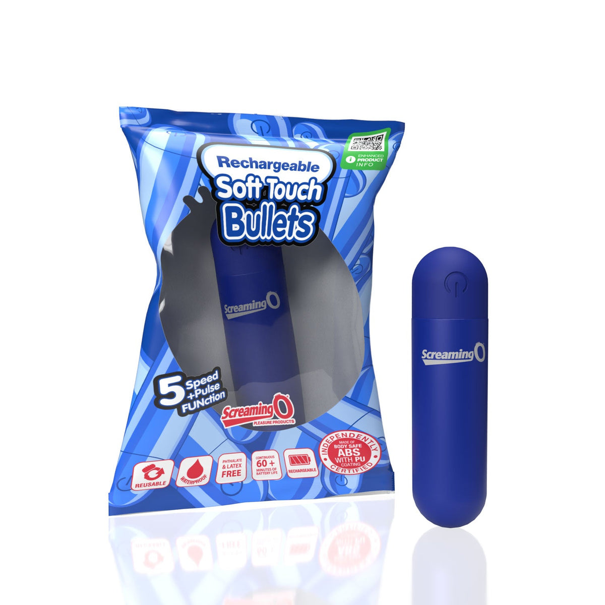 Rechargeable Soft Touch Bullet (Blue) – Waterproof 5-Speed Bullet Vibrator > Vibrators > Mini Vibrators - Tophatter Daily Deals