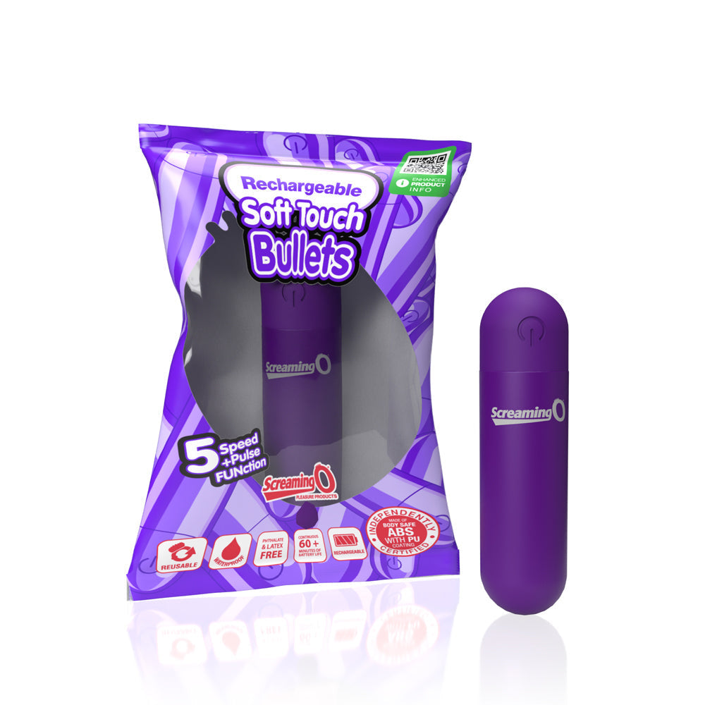 Rechargeable Soft Touch Bullet (Purple) – Waterproof 5-Speed Compact Vibrator > Vibrators > Mini Vibrators - Tophatter Daily Deals