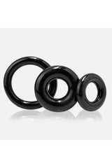 Screaming O - RingO Cock Ring 3 Pk - Black/Clear Black Sex Toy - Tophatter Daily Deals