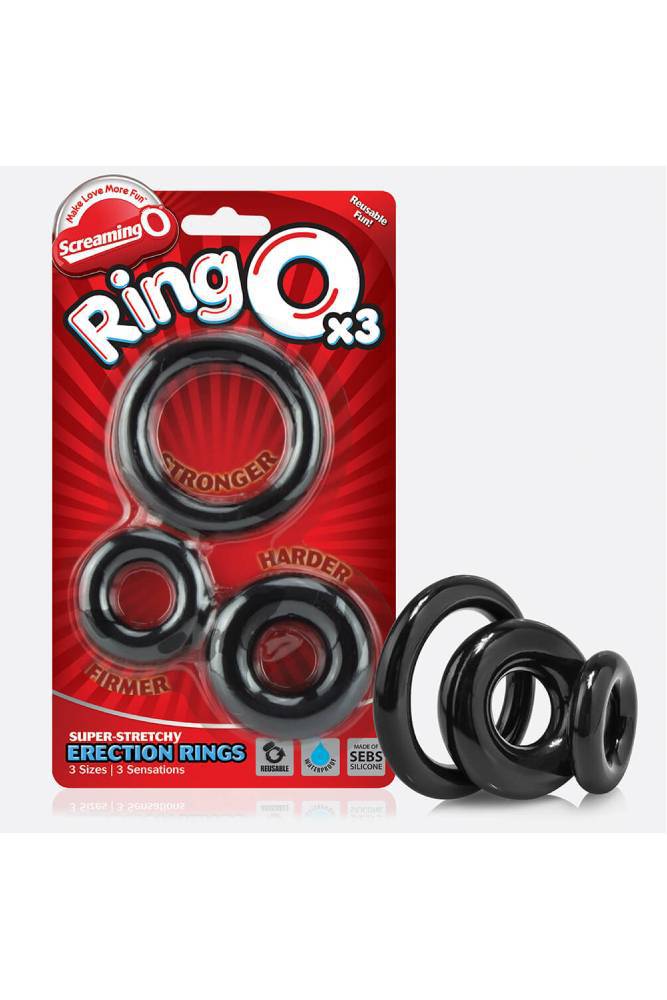 Screaming O - RingO Cock Ring 3 Pk - Black/Clear Sex Toy - Tophatter Daily Deals