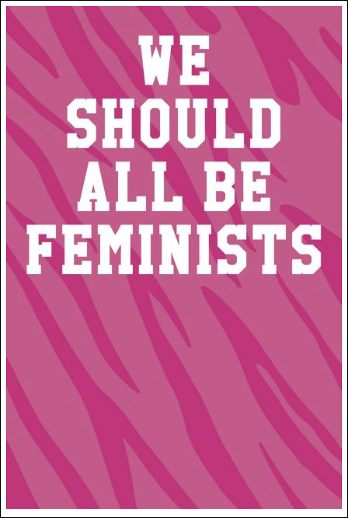 We Should All Be Feminists: College Ruled Notebook - Zebra Print Notebooks - Tophatter Daily Deals