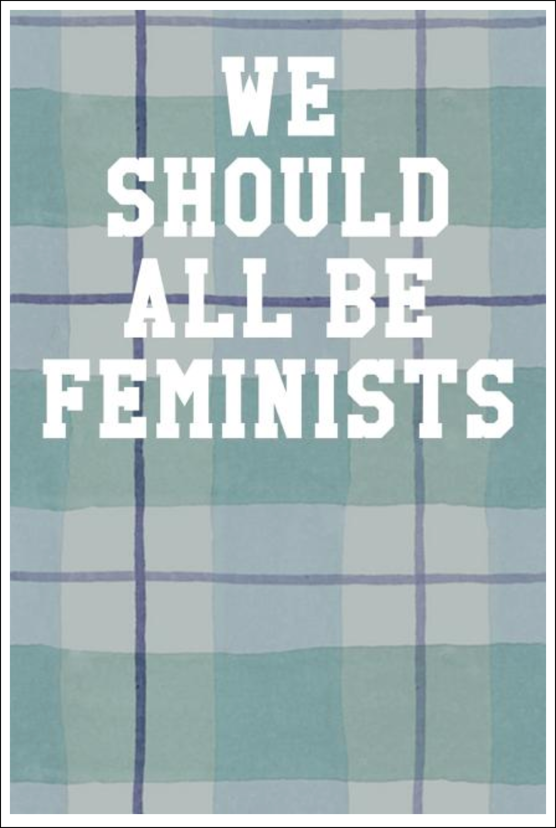 We Should All Be Feminists: Wide Ruled Notebook - Plaid Notebooks - Tophatter Daily Deals