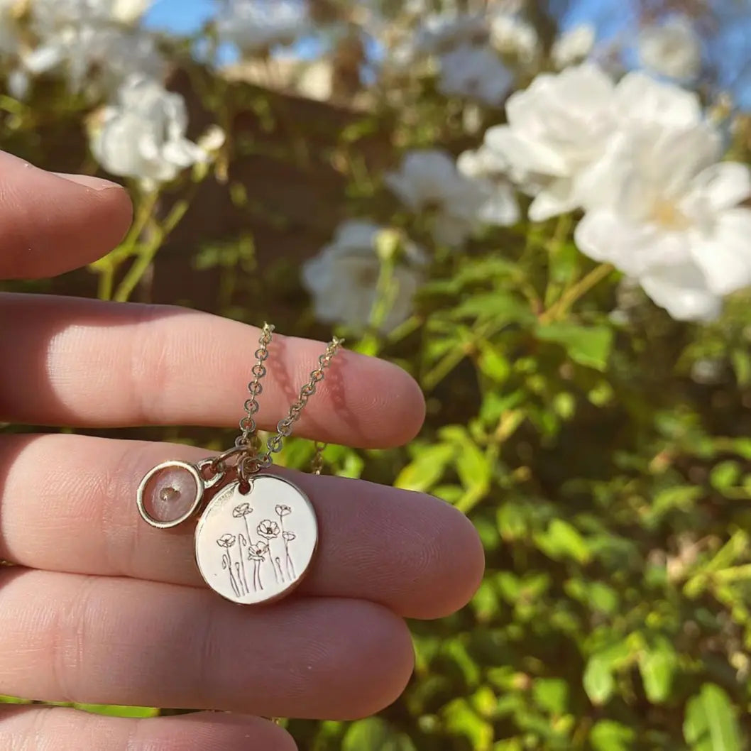 Poppy Necklace with Mustard Seed Necklaces - Tophatter Daily Deals