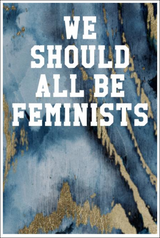 We Should All Be Feminists: College Ruled Notebook - Marble Patterns Blue & Gold Notebooks - Tophatter Daily Deals