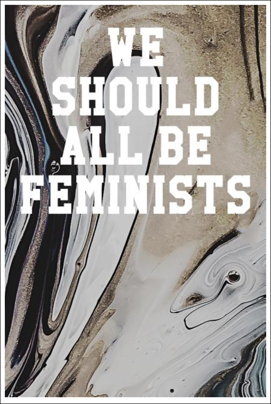 We Should All Be Feminists: College Ruled Notebook - Marble Patterns Black & Gold Notebooks - Tophatter Daily Deals