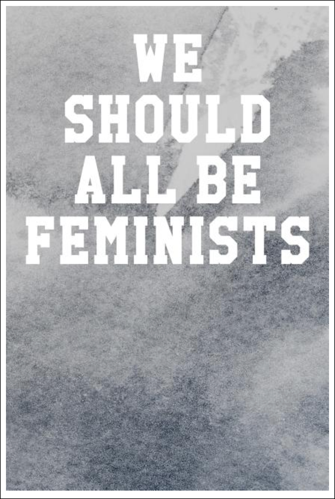 We Should All Be Feminists: College Ruled Notebook - Marble Patterns Pale Gray Notebooks - Tophatter Daily Deals