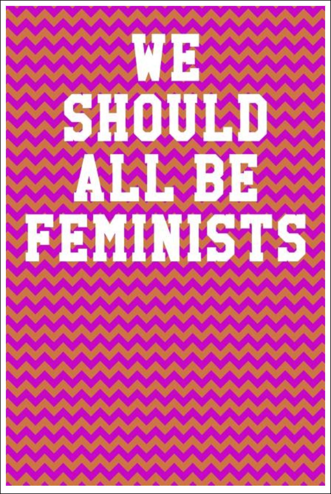 We Should All Be Feminists: College Ruled Notebook - Chevron Patterns Pink & Orange Notebooks - Tophatter Daily Deals