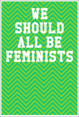 We Should All Be Feminists: College Ruled Notebook - Chevron Patterns Green Notebooks - Tophatter Daily Deals